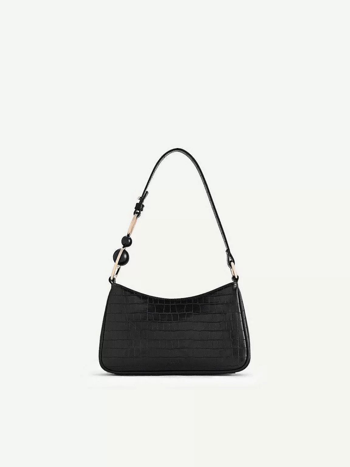 PEDRO Shoulder Bags<Acrylic Embellished Croc-Effect Embossed Shoulder Bag