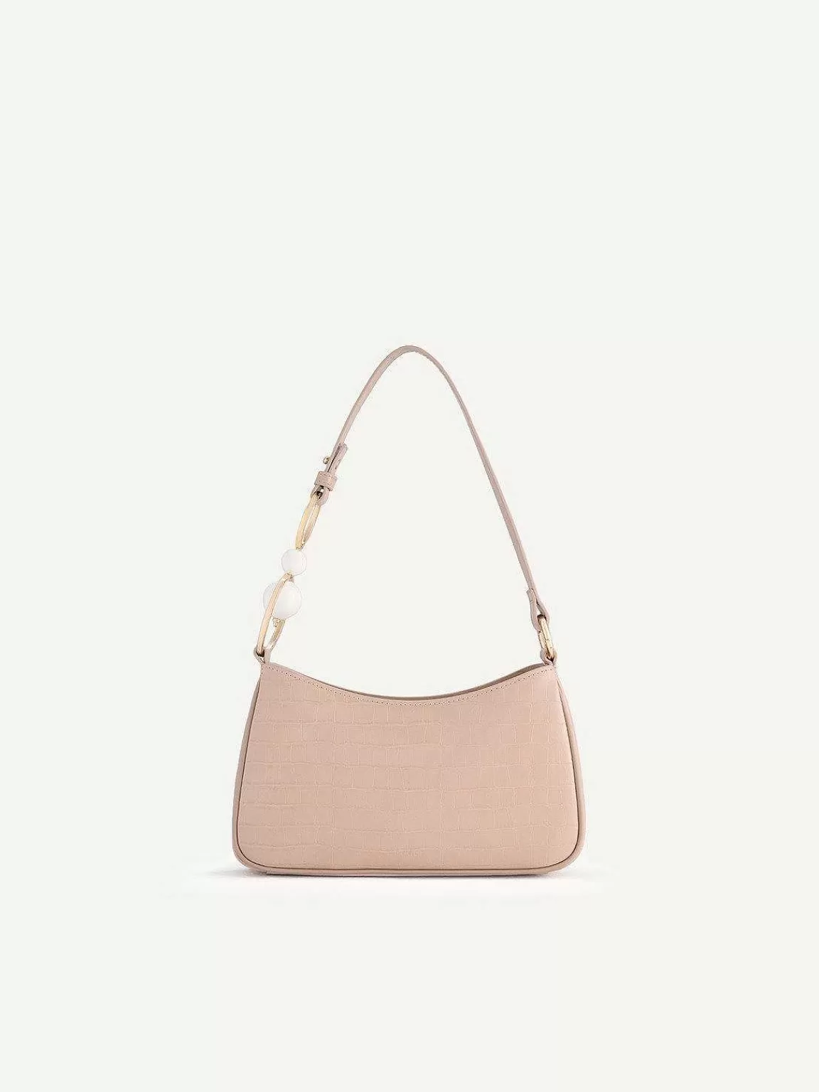 PEDRO Shoulder Bags<Acrylic Embellished Croc-Effect Embossed Shoulder Bag