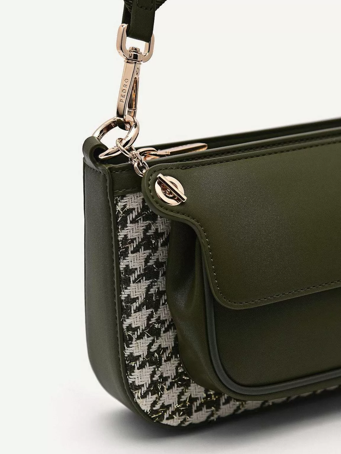 PEDRO Shoulder Bags<Dilone Houndstooth Double Flap Shoulder Bag