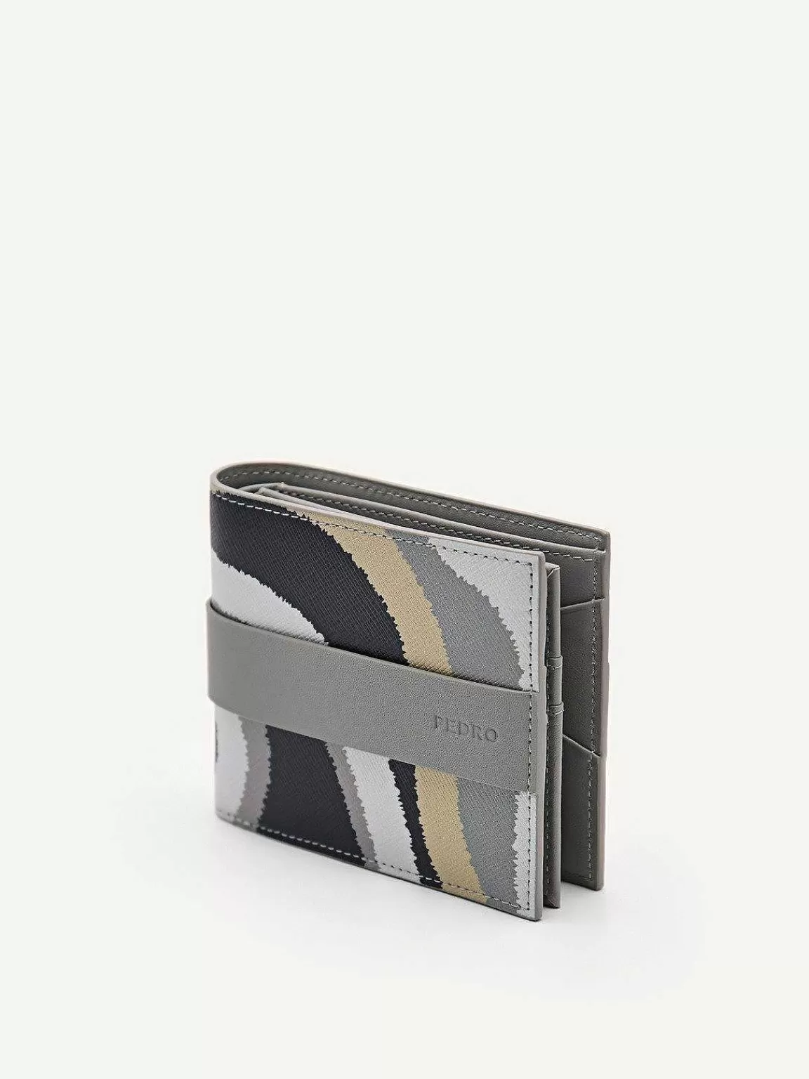 PEDRO Wallets<Embossed Leather Bi-Fold Flip Wallet