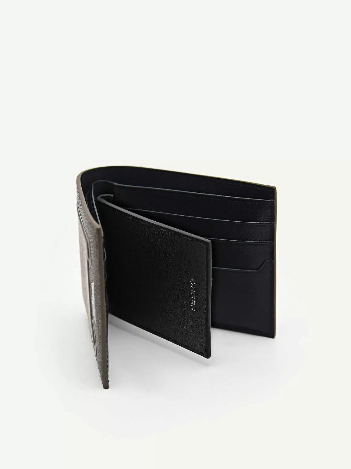 PEDRO Wallets<Embossed Leather Bi-Fold Wallet With Insert
