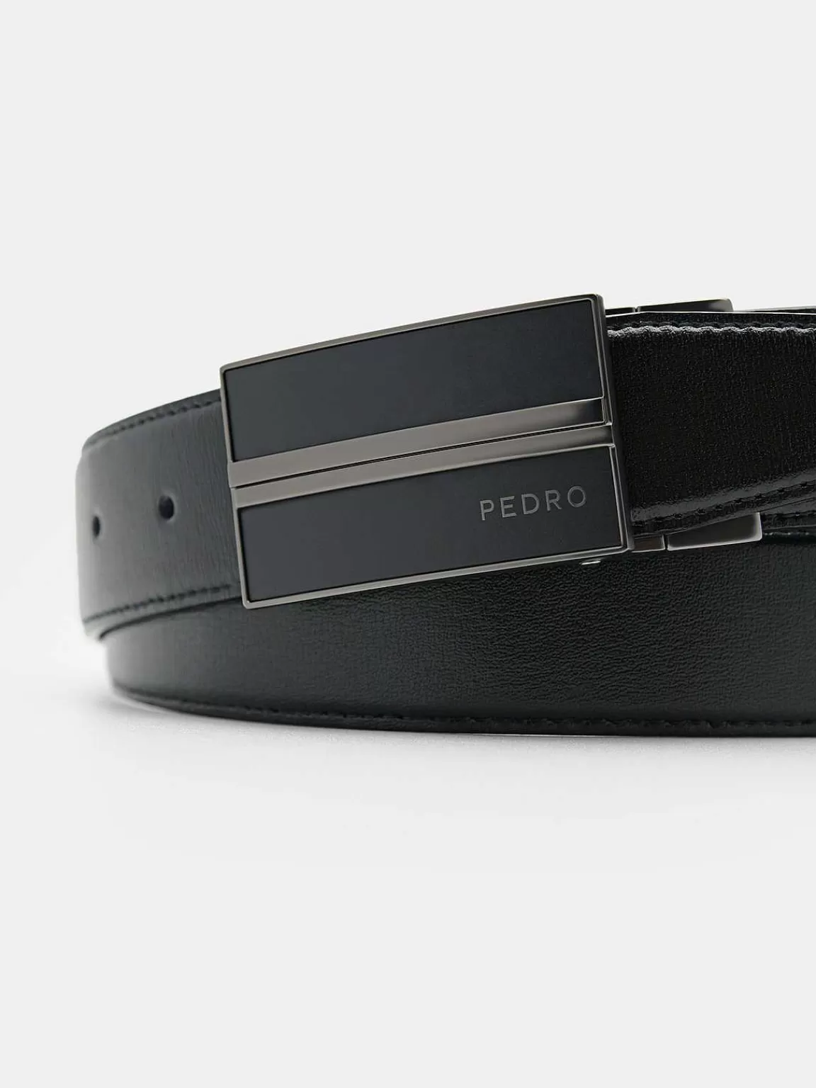PEDRO Belts<Embossed Leather Reversible Tang Belt