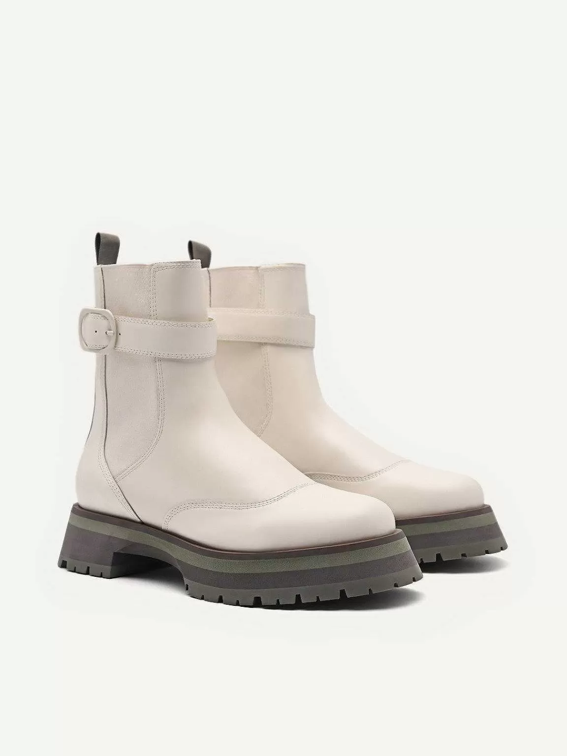 PEDRO Ankle Boots<Leather Buckled Chelsea Boots