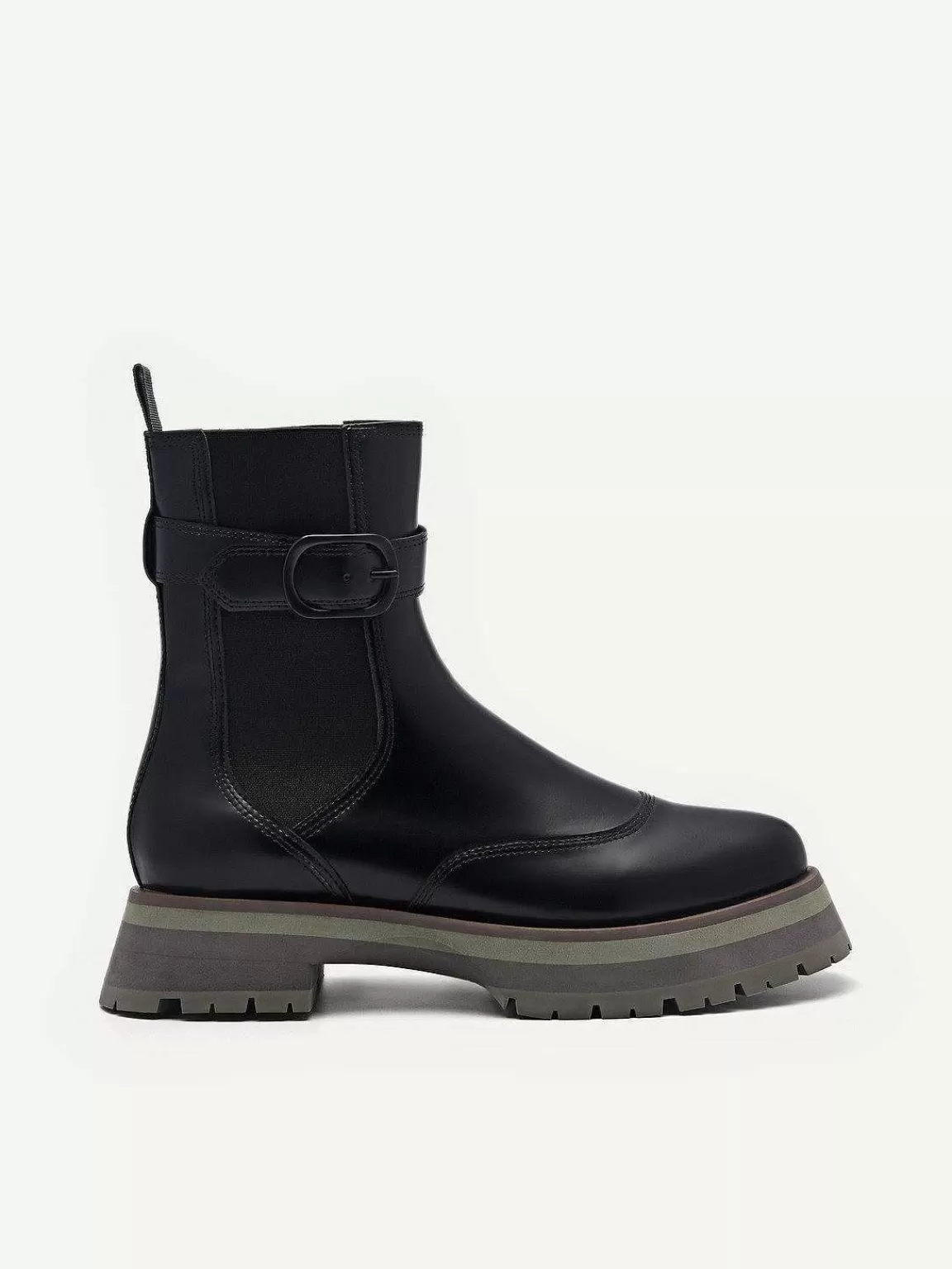 PEDRO Ankle Boots<Leather Buckled Chelsea Boots
