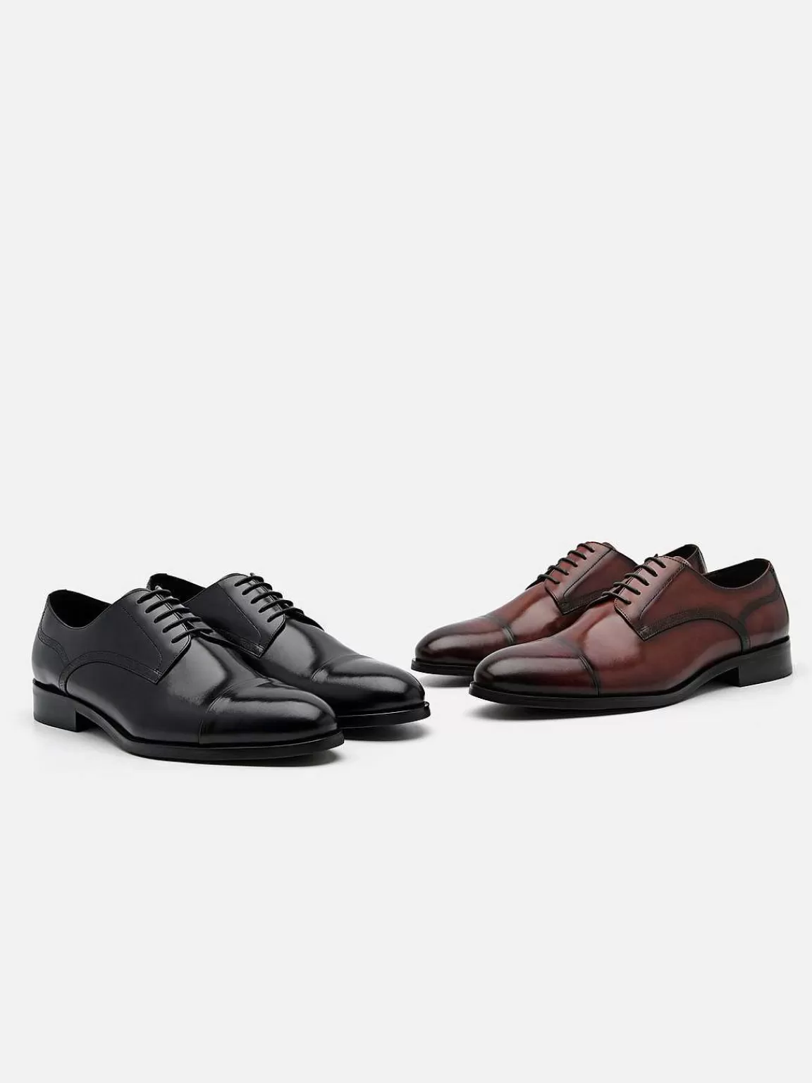 PEDRO Derby Shoes<Leather Cap Toe Derby Shoes