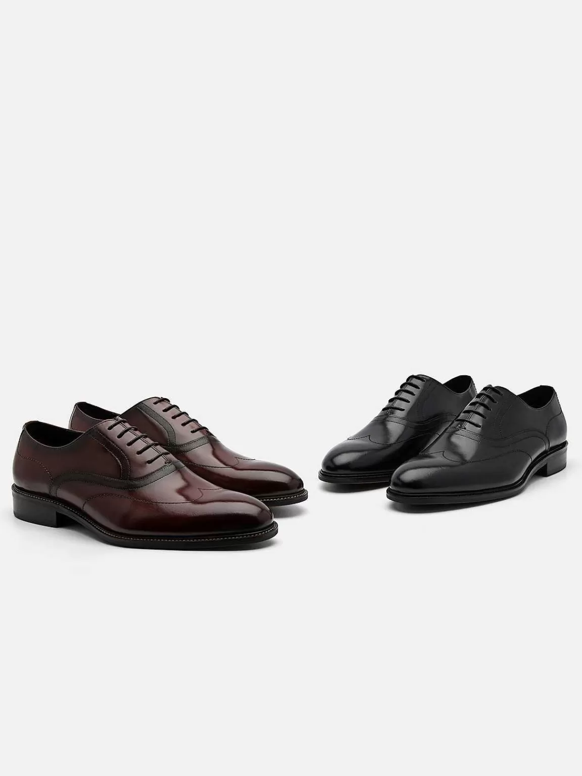 PEDRO Oxford Shoes<Leather Wingtip Oxford Shoes