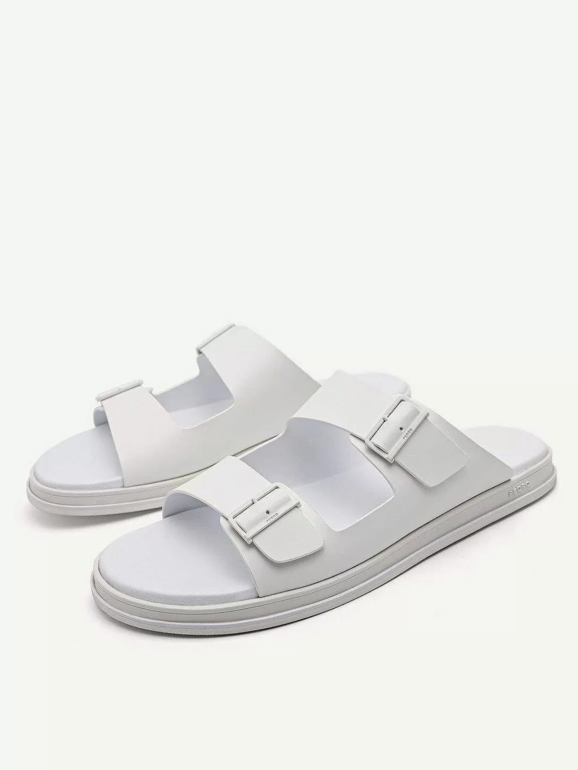 PEDRO Sandals<Monochrome Double Strap Slide Sandals
