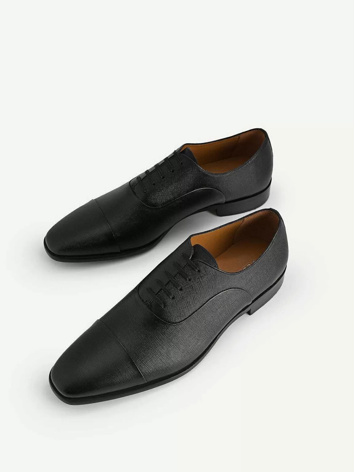 PEDRO Lace-Ups<Textured Leather Oxford Shoes